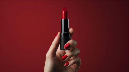 Classic Red: The Bold Statement of Lipstick. Generative ai. High quality illustrationの素材