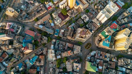 aerial view of the haven of peace, city of Dar es Salaamの写真素材