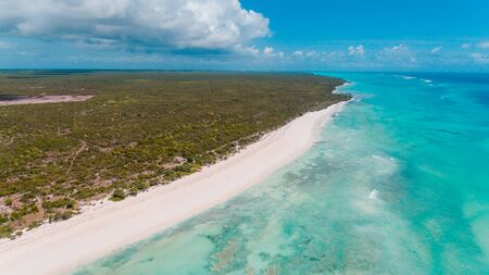 aerial view of the matemwe coastline, Zanzibarの写真素材