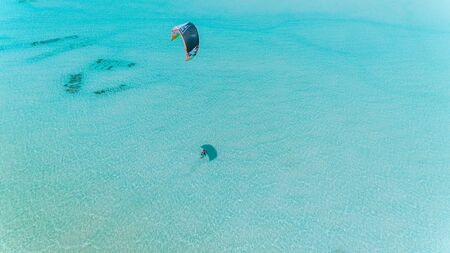 kite surfing at jambiani, Zanzibarの写真素材
