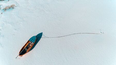 fishermen's dhow in stone town, Zanzibarの写真素材