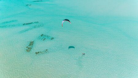 kite surfing at jambiani, Zanzibarの写真素材