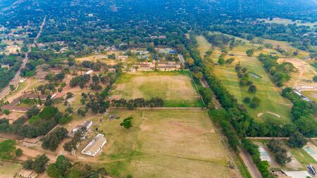 aerial view of the morogoro townの写真素材