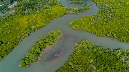 aerial view of the mangrove swamps , city of Dar es Salaamの写真素材