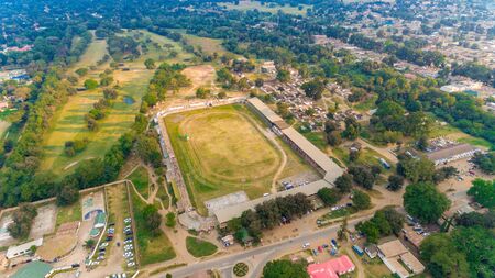 aerial view of the morogoro townの写真素材