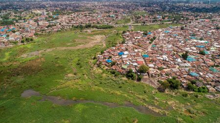 aerial view of jangwani areaの写真素材