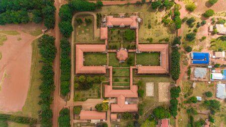 aerial view of the morogoro townの写真素材