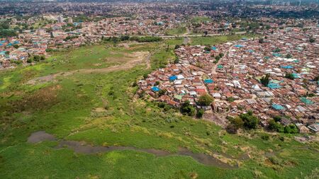 aerial view of jangwani areaの写真素材