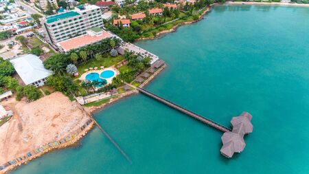 aerial view of Masaki area in Dar es Salaam, Tanzaniaの写真素材
