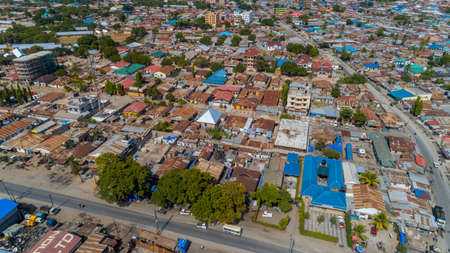 aerial view of the temeke area in Dar es Salaamのeditorial素材