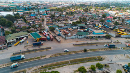 aerial view of the temeke area in Dar es Salaamのeditorial素材
