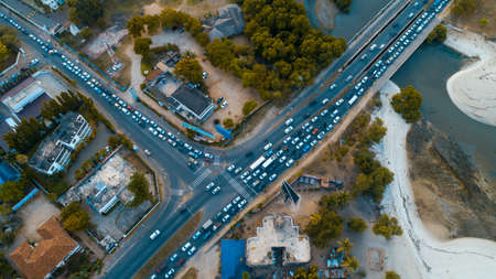 aerial view of the selander bridge, Dar es Salaamのeditorial素材