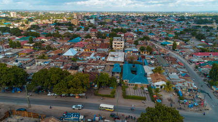 aerial view of the temeke area in Dar es Salaamのeditorial素材
