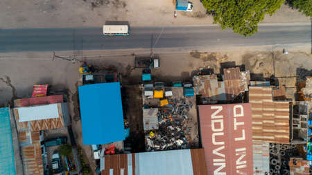 aerial view of the temeke area in Dar es Salaamのeditorial素材