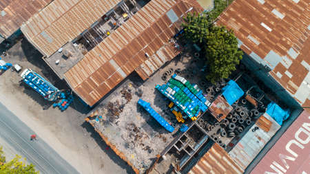 aerial view of the temeke area in Dar es Salaamのeditorial素材