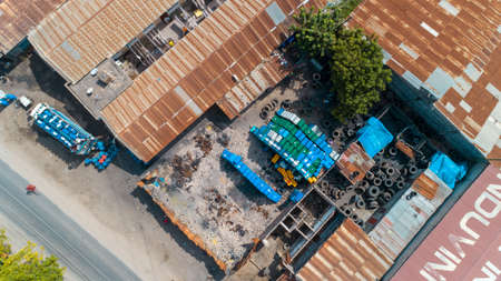 aerial view of the temeke area in Dar es Salaamのeditorial素材