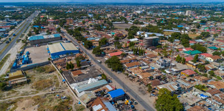 aerial view of the temeke area in Dar es Salaamのeditorial素材