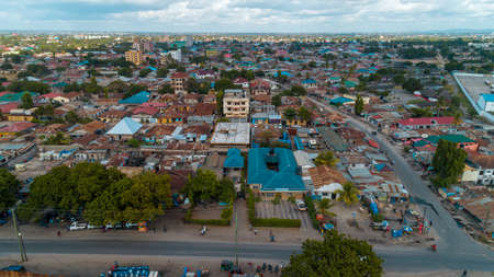 aerial view of the temeke area in Dar es Salaamのeditorial素材