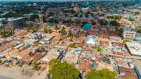 aerial view of the temeke area in Dar es Salaamのeditorial素材