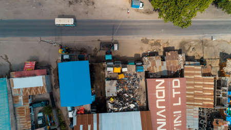 aerial view of the temeke area in Dar es Salaamのeditorial素材