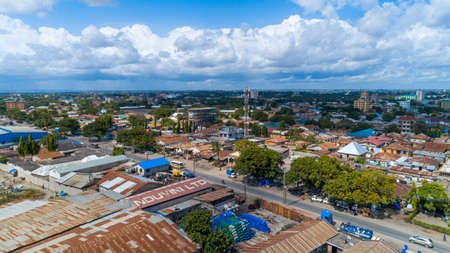 aerial view of the temeke area in Dar es Salaamのeditorial素材