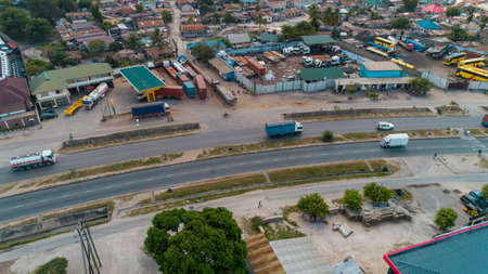 aerial view of the temeke area in Dar es Salaamのeditorial素材
