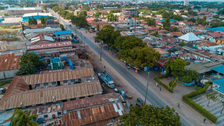 aerial view of the temeke area in Dar es Salaamのeditorial素材