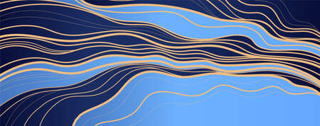 Abstract golden line art deco style luxury backdrop.