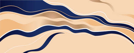 Texture with golden lines in paper cut style. Luxury art deco bacground vector.のイラスト素材