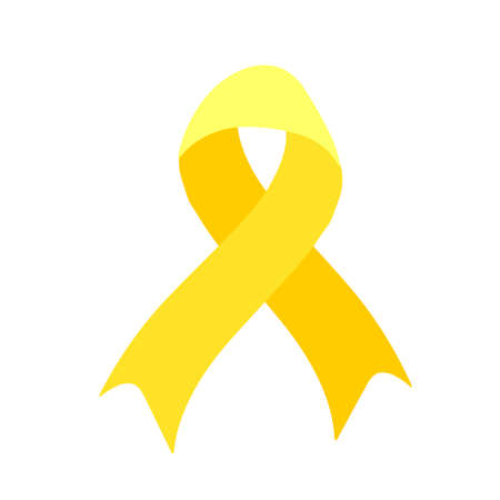 Setembro Amarelo - Yellow Sempteber in Portuguese, Brazillian, suicide prevention month. Ribbon support and awareness symbol isolatedのイラスト素材
