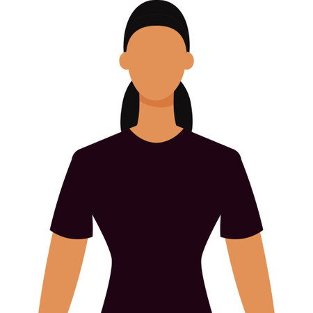 Asian american woman portrait in flat style. Vector icon isolated on white.のイラスト素材