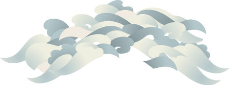 Clouds in asian style design background illustrationのイラスト素材