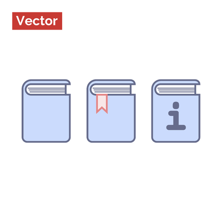 Book, bookmark and help about somethingのイラスト素材