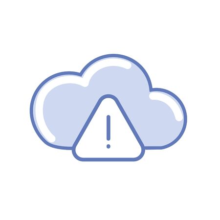 Warning cloud dataのイラスト素材