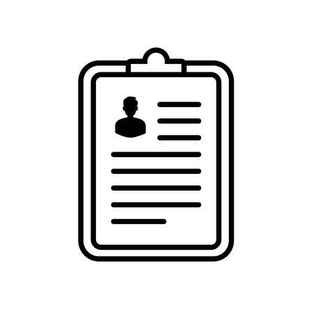 Tablet with resume, private businessのイラスト素材