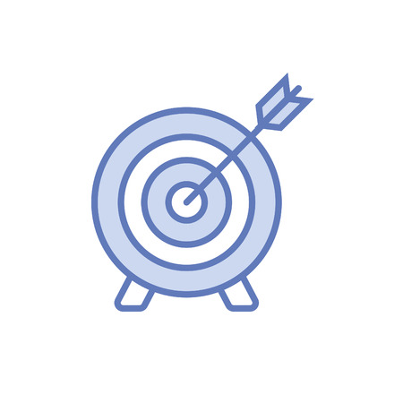 Thought right on target metaphorのイラスト素材