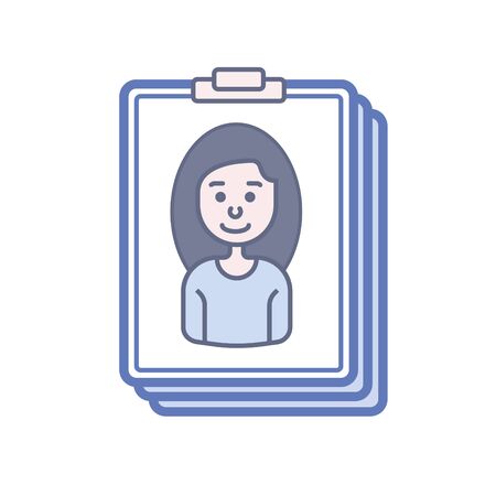 Resume on tabletのイラスト素材