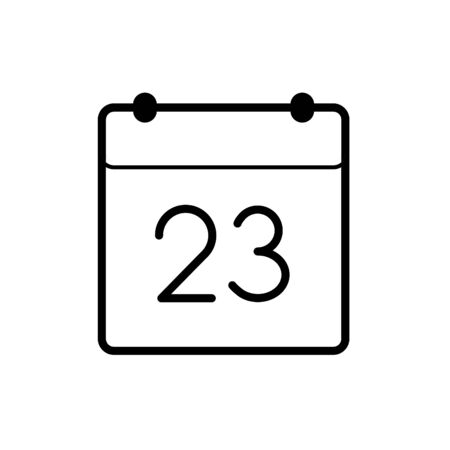Calendar 23 numberのイラスト素材