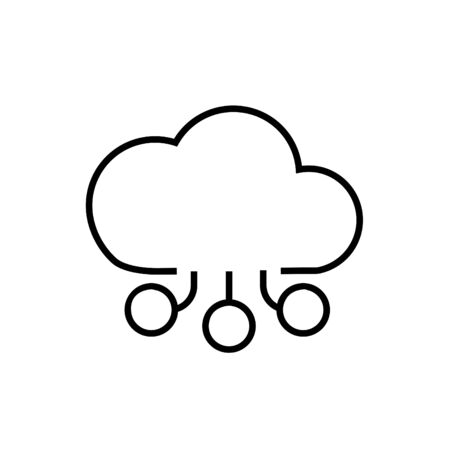 Cloud with connected channels or usersのイラスト素材