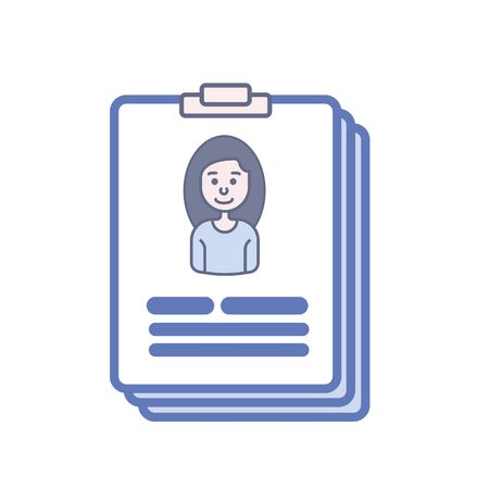 Resume on tabletのイラスト素材