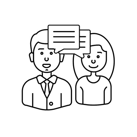 Discussion with peopleのイラスト素材