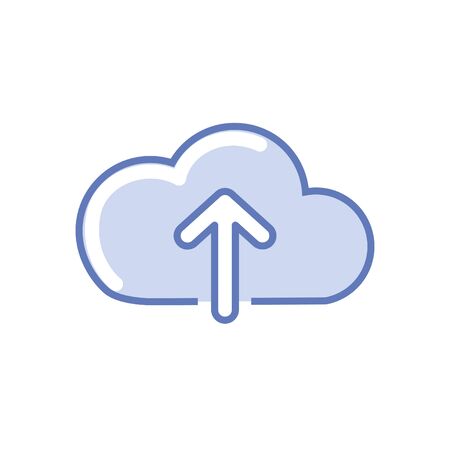 Add data to cloud signのイラスト素材