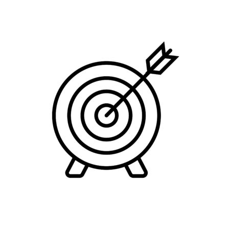 Thought right on target metaphorのイラスト素材