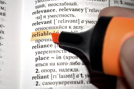 the underlined word in the Russian-English dictionaryの写真素材