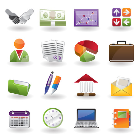 Business and office iconのイラスト素材