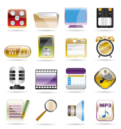 phone  performance, internet and office icon set 2のイラスト素材