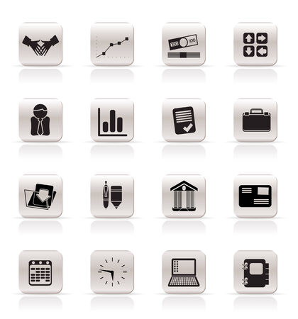 Simple Business and Office icons - Vector Icon Setのイラスト素材