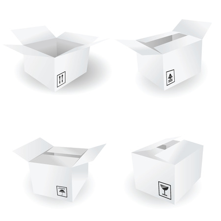 Box Icon and Signsのイラスト素材