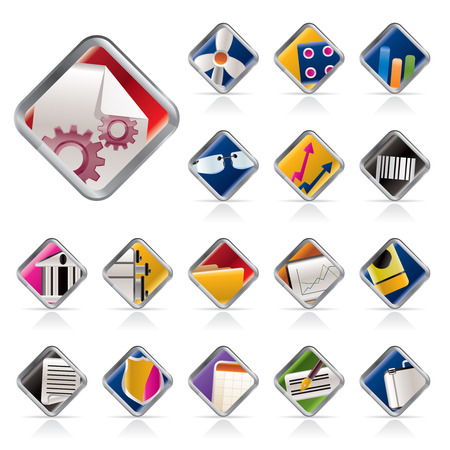 Realistic Business and Office Icons - Vector Icon Set 2のイラスト素材
