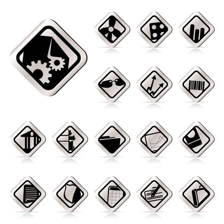 Simple Business and Office Icons - Vector Icon Set のイラスト素材
